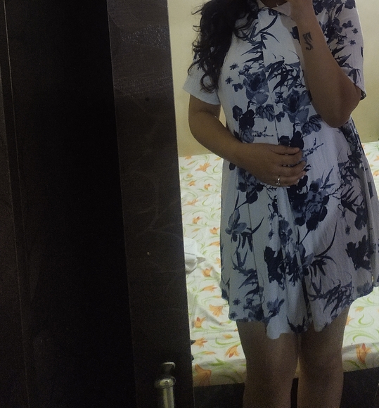 White printed dress / tunic - Picture 9 of 10